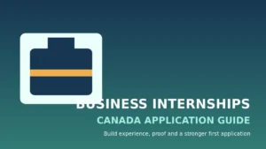Briefcase illustration for a Canadian business internship application guide