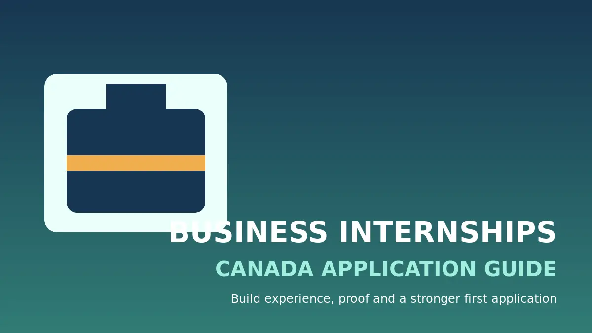 Briefcase illustration for a Canadian business internship application guide