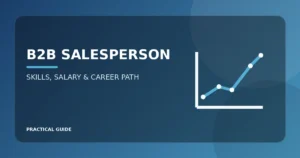 Business to business salesperson career growth chart