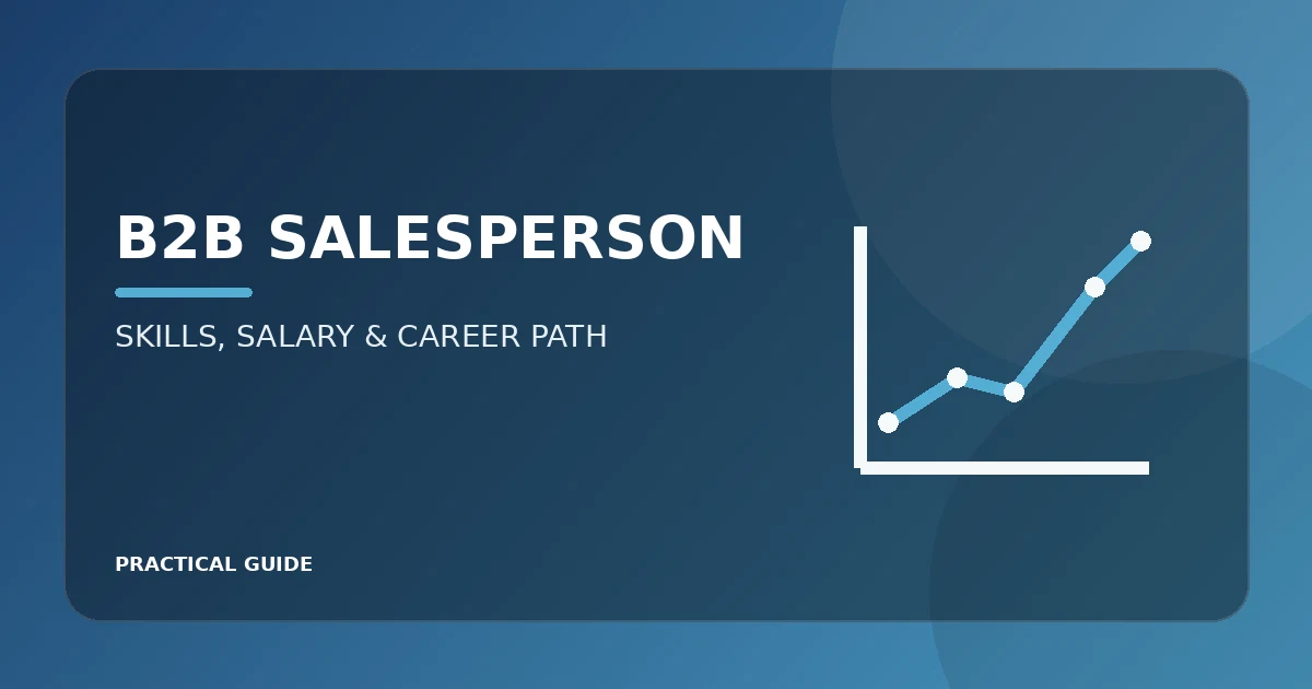 Business to business salesperson career growth chart
